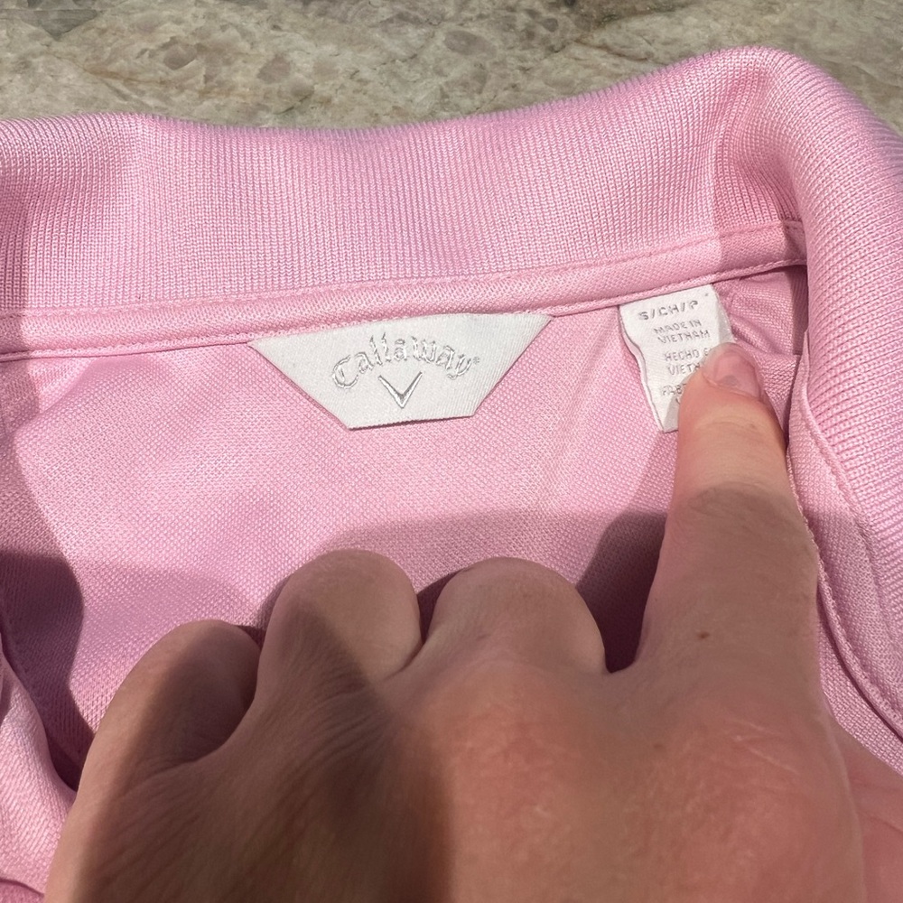 Callaway Pink Short-Sleeve Polo - Picture 2 of 4